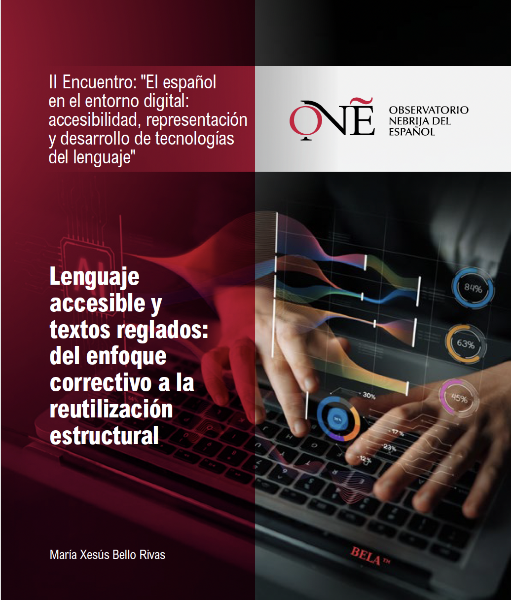 Portada del documento de trabajo «Lenguaje accesible y textos reglados: del enfoque correctivo a la reutilización estructural»